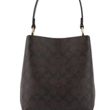 COACH Small Town Bucket Bag In Signature Canvas - Dark Brown