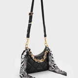 CHARLES & KEITH Mini Alcott Scarf Handle Quilted Bag