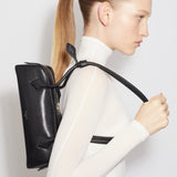 ALAIA LE TECKEL SMALL BI-MATERIAL BAG IN LEATHER