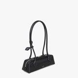 ALAIA LE TECKEL SMALL BI-MATERIAL BAG IN LEATHER