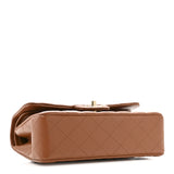 CHANEL Caviar Quilted Small Double Flap Light Brown