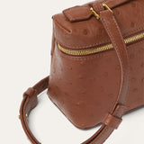 Loro Piana Khaki Ostrich Leather Extra Pocket L27 Pouch