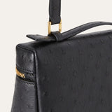 Loro Piana Khaki Ostrich Leather Extra Pocket L27 Pouch