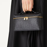 Loro Piana Khaki Ostrich Leather Extra Pocket L27 Pouch