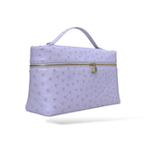 Loro Piana Khaki Ostrich Leather Extra Pocket L27 Pouch