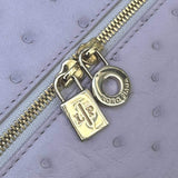 Loro Piana Khaki Ostrich Leather Extra Pocket L27 Pouch