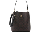 COACH Small Town Bucket Bag In Signature Canvas - Dark Brown
