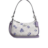 COACH Teri Shoulder Bag In Signature Canvas With Blueberry Print
