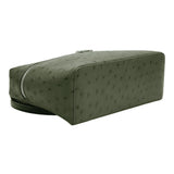 Loro Piana Khaki Ostrich Leather Extra Pocket L27 Pouch