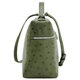 Loro Piana Khaki Ostrich Leather Extra Pocket L27 Pouch