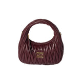 Miu Miu Wander matelassé nappa leather hobo bag