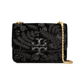 Tory Burch Eleanor small Embroidered velvet convertible shoulder bag