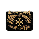 Tory Burch Eleanor small Embroidered velvet convertible shoulder bag